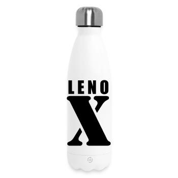 Lenox – Conception du Prénom | Typographie minimale - Bouteille isotherme 500 ml - blanc - Devant