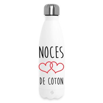 Cotton Wedding 1 Year Wedding - Insulated Water Bottle 500 ml - white - Front