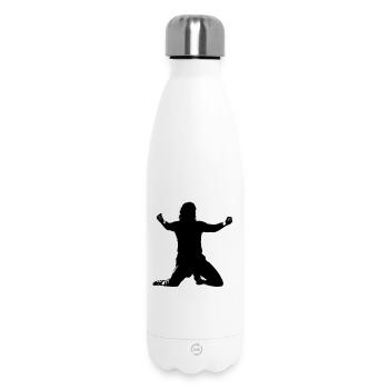 Shadow silhouette Toni cheering - Insulated Water Bottle 500 ml - white - Front