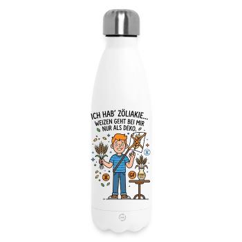 Zöliakie Weizen Deko glutenfrei Humor - Thermosflasche 500 ml - Weiß - Vorne