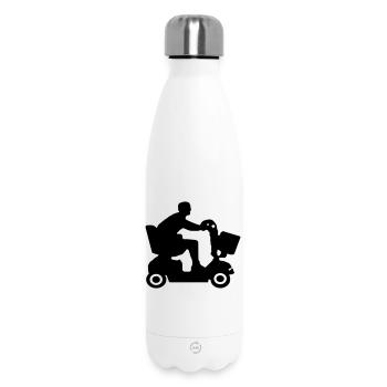 Image de personnes handicapées en scooter de mobilité # - Bouteille isotherme 500 ml - blanc - Devant