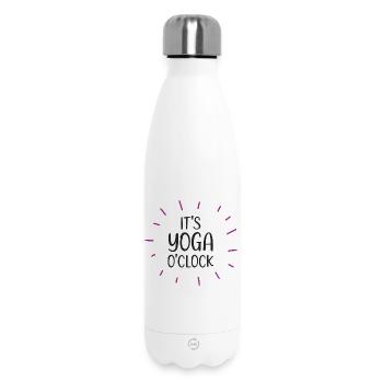 C’est Yoga O’Clock - Bouteille isotherme 500 ml - blanc - Devant