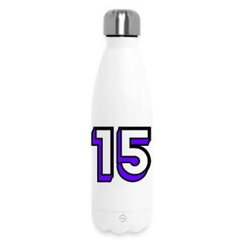 15. 15 ANS. 15e ANNIVERSAIRE. ANNIVERSAIRE 15 ANS. - Bouteille isotherme 500 ml - blanc - Devant