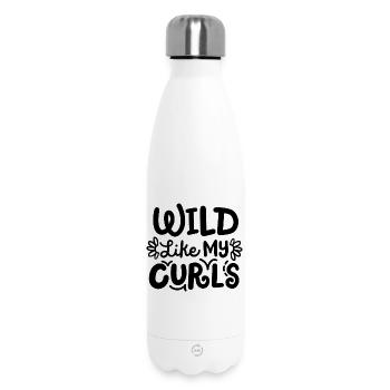 Locken lockiges Haar - Thermosflasche 500 ml - Weiß - Vorne