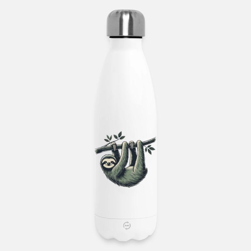 Sloth - Insulated Water Bottle 500 ml - white