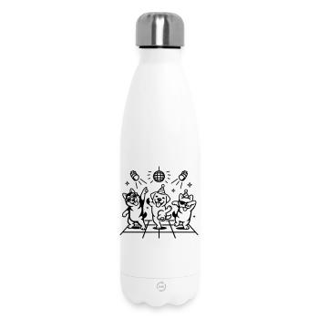 Tanzende Party Hunde Kinder Disco - Thermosflasche 500 ml - Weiß - Vorne