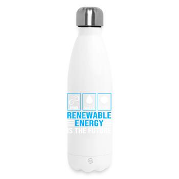 Erneuerbare Energien Solarzellen Photovoltaik - Thermosflasche 500 ml - Weiß - Vorne