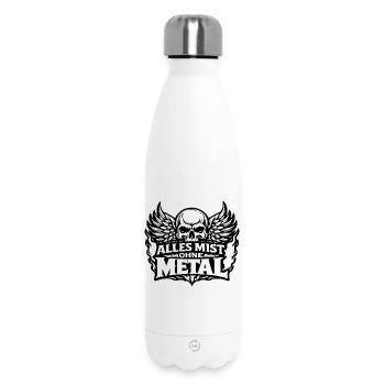 Que des conneries sans métal – crâne avec des ailes - Bouteille isotherme 500 ml - blanc - Devant