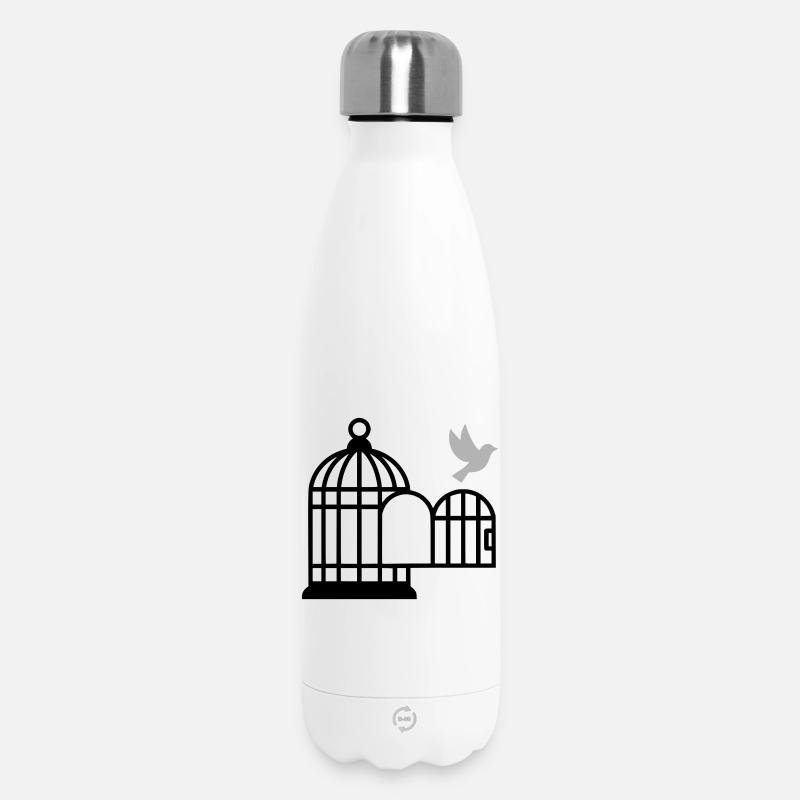 Birdcage Liberté Ouverte - Bouteille isotherme 500 ml - blanc