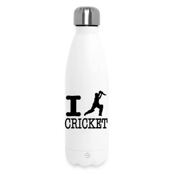 j'aime le cricket / i aime le cricket - Bouteille isotherme 500 ml - blanc - Devant