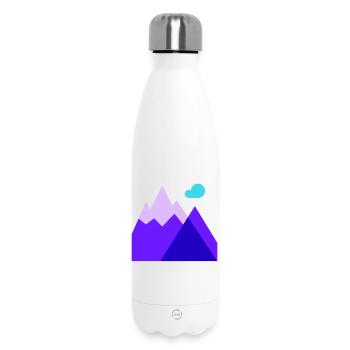 Bergfahren, Skifahren, Skifahren - Thermosflasche 500 ml - Weiß - Vorne