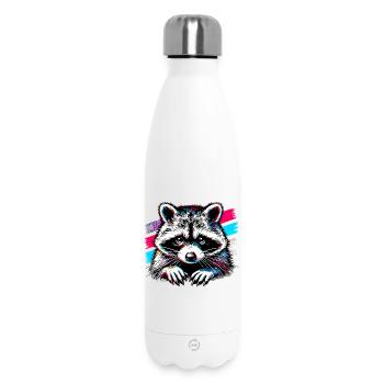 Raton laveur - Bouteille isotherme 500 ml - blanc - Devant