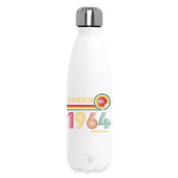 Retro Vintage 1970s Style Typography Design - Insulated Water Bottle 500 ml - white - Front