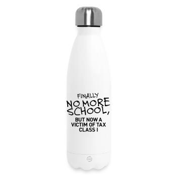 Finally no more school - Insulated Water Bottle 500 ml - white - Front