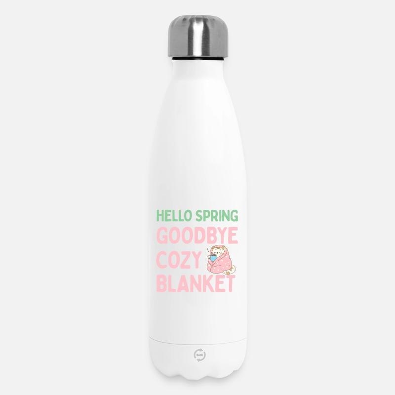Hello spring, goodbye warm blanket - Insulated Water Bottle 500 ml - white
