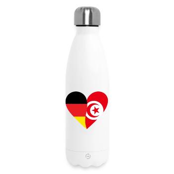 Cœur des deux pays - Bouteille isotherme 500 ml - blanc - Devant