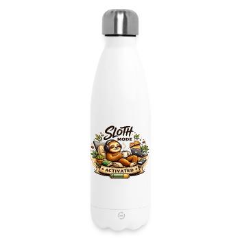 Sloth Mode Activated: Cozy Tech - Insulated Water Bottle 500 ml - white - Front