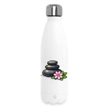 Pyramide en Pierre Zen avec Lotus - Bouteille isotherme 500 ml - blanc - Devant