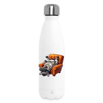 Zebra Gamer mit VR Brille - Thermosflasche 500 ml - Weiß - Vorne