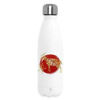 Ziege Chinesisches Tierkreiszeichen Horoskop - Thermosflasche 500 ml - Weiß - Vorne
