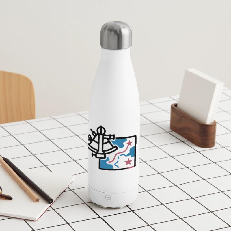 Sextant Navigation Map Vector Insulated Water Bottle 500 ml
