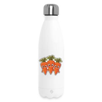 Karla, Kalle et Kim – Les amis de la carotte - Bouteille isotherme 500 ml - blanc - Devant
