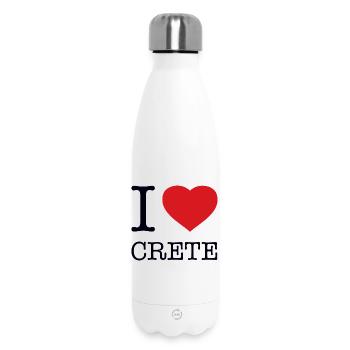 I LOVE CRETE Kreta - Thermosflasche 500 ml - Weiß - Vorne