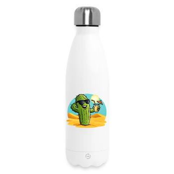 Cactus d’été - Bouteille isotherme 500 ml - blanc - Devant