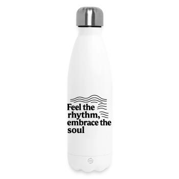 Jazz spüre den Rhythmus, umarme die Seele - Thermosflasche 500 ml - Weiß - Vorne