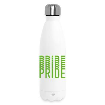 Lime Green Pride Textdesign - Thermosflasche 500 ml - Weiß - Vorne