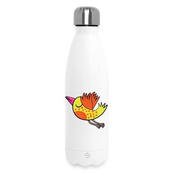 Kleiner Gelber Vogel - Thermosflasche 500 ml - Weiß - Vorne
