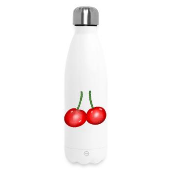Cherry Duo Fruit Cherry Fruit - Insulated Water Bottle 500 ml - white - Front