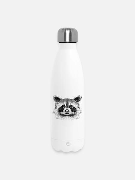 Waschbär - Thermosflasche 500 ml - Weiß
