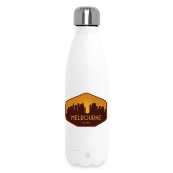 Melbourne Skyline Abzeichen - Thermosflasche 500 ml - Weiß - Vorne