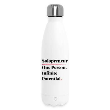 Solopreneur: Eine Person. Unendliches Potenzial. [B] - Thermosflasche 500 ml - Weiß - Vorne
