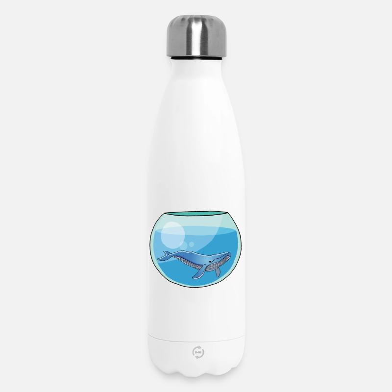 Bocal à baleine - Bouteille isotherme 500 ml - blanc