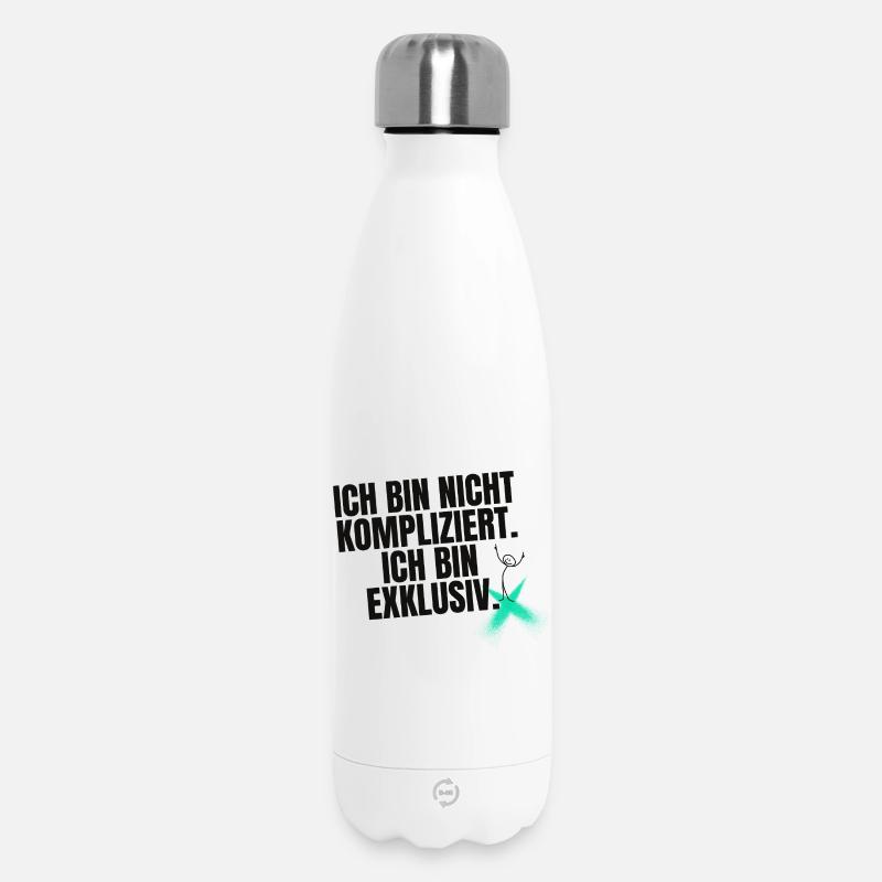 Ich bin nicht kompliziert. Ich bin exklusiv. - Thermosflasche 500 ml - Weiß