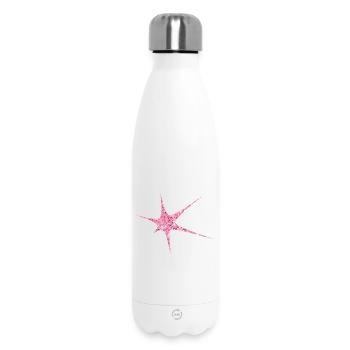 Pink Glitzer Starburst Funkeln - Thermosflasche 500 ml - Weiß - Vorne