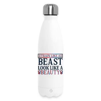 Beauté, bête de train - Bouteille isotherme 500 ml - blanc - Devant
