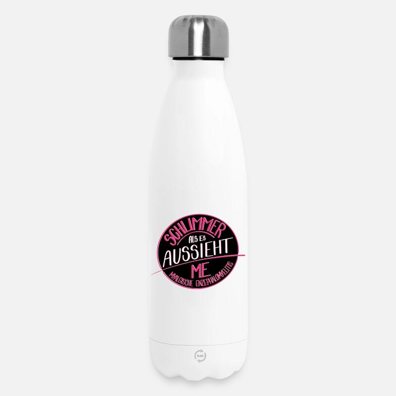 Schlimmer als es aussieht, M.E. - Thermosflasche 500 ml - Weiß