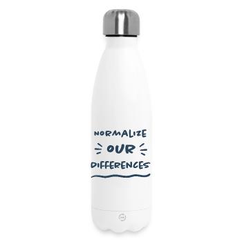 Normaliser nos différences - Inclusion - Bouteille isotherme 500 ml - blanc - Devant