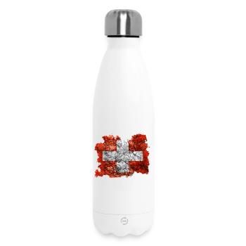 Drapeau de la Suisse Vintage - Bouteille isotherme 500 ml - blanc - Devant
