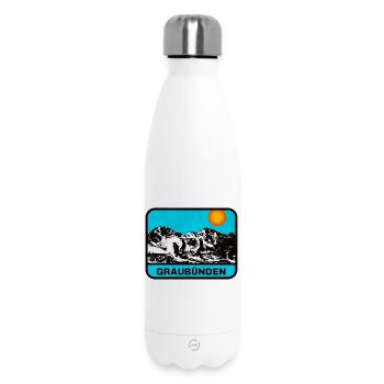 Graubünden Panorama Sun's Edge - Insulated Water Bottle 500 ml - white - Front