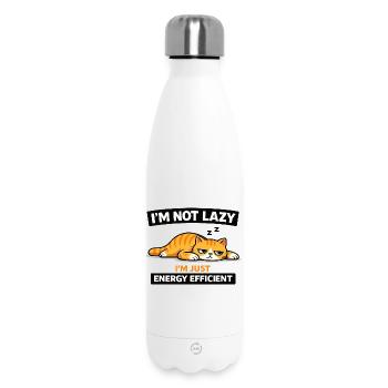Energieeffizientes Katzen-Nickerchen - Thermosflasche 500 ml - Weiß - Vorne