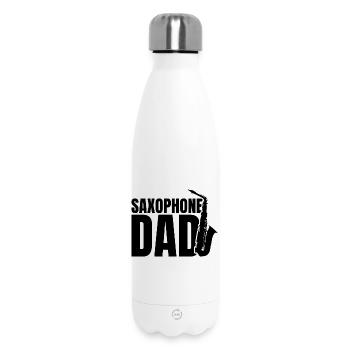 Saxophone Papa - Insulated Water Bottle 500 ml - white - Front