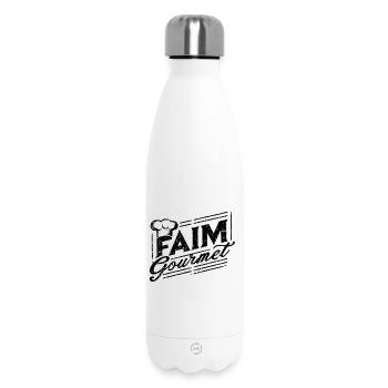 Gourmet Hunger - Foodie - Insulated Water Bottle 500 ml - white - Front