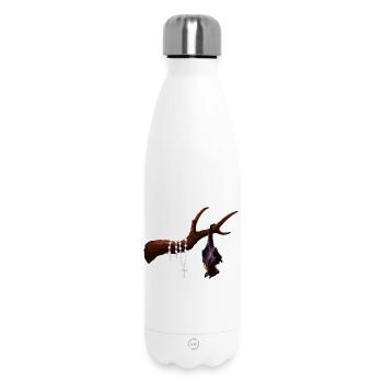 Flughund mit Ast, Rosenkränze, verschenken - Thermosflasche 500 ml - Weiß - Vorne