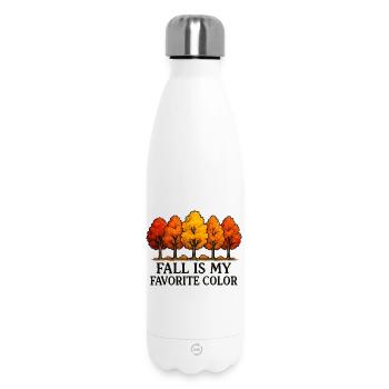 Der Herbst ist meine Lieblingsfarbe Herbstliebhabe - Thermosflasche 500 ml - Weiß - Vorne