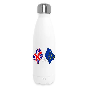 West Sussex flag & British flag - Insulated Water Bottle 500 ml - white - Front