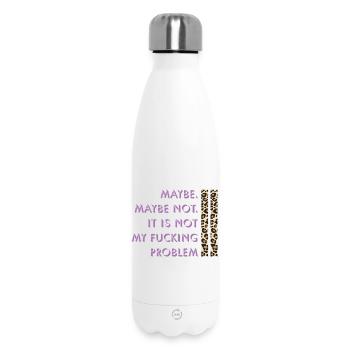 Vielleicht nicht – mein Problem - Thermosflasche 500 ml - Weiß - Vorne